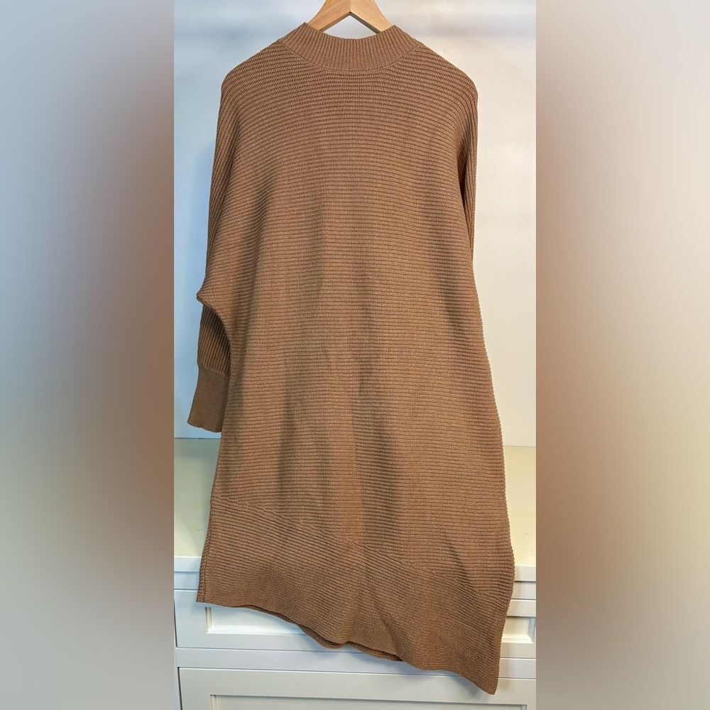 NWOT Dex Tan Ribbed asymmetrical Sweater Dress XL